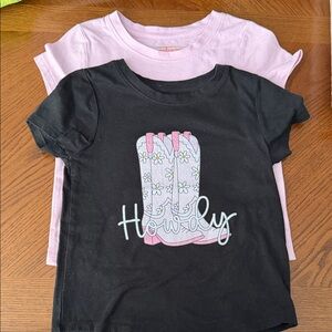 Cat & Jack Black and Pink Graphic Tees